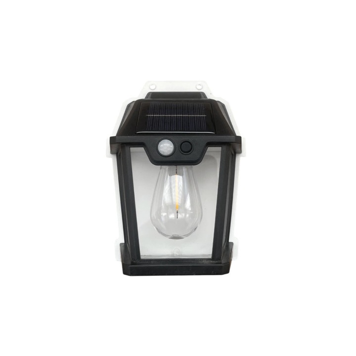 Lampa solara BricoDesign 1w, tip bec, exterior, 3 moduri de lumina, pentru curte, gradina, rezistenta la apa, 600lm