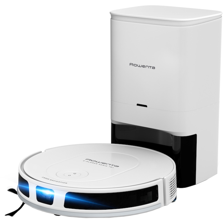 Прахосмукачка робот Rowenta X-Plorer Series 70+ RR8497WH, 0.35 л, Автономия 168 мин., Smart Aqua Power System, Бял