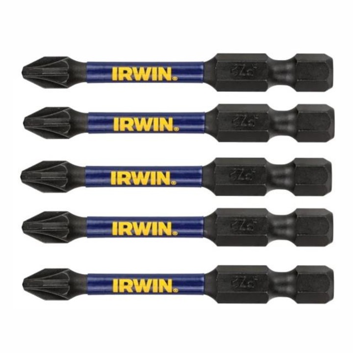 Set de 5 biti Irwin PZ2 57mm pentru impact