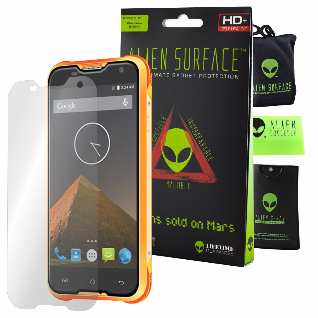 Folie Alien Surface HD, Blackview BV5000, protectie ecran + Alien Fiber cadou