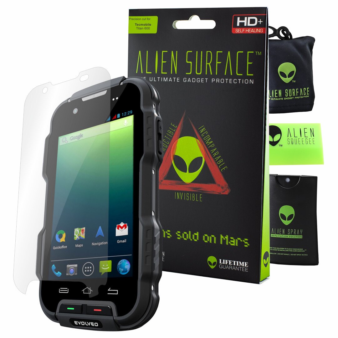 Folie Alien Surface HD, Tecmobile Titan 600, protectie ecran + Alien Fiber cadou