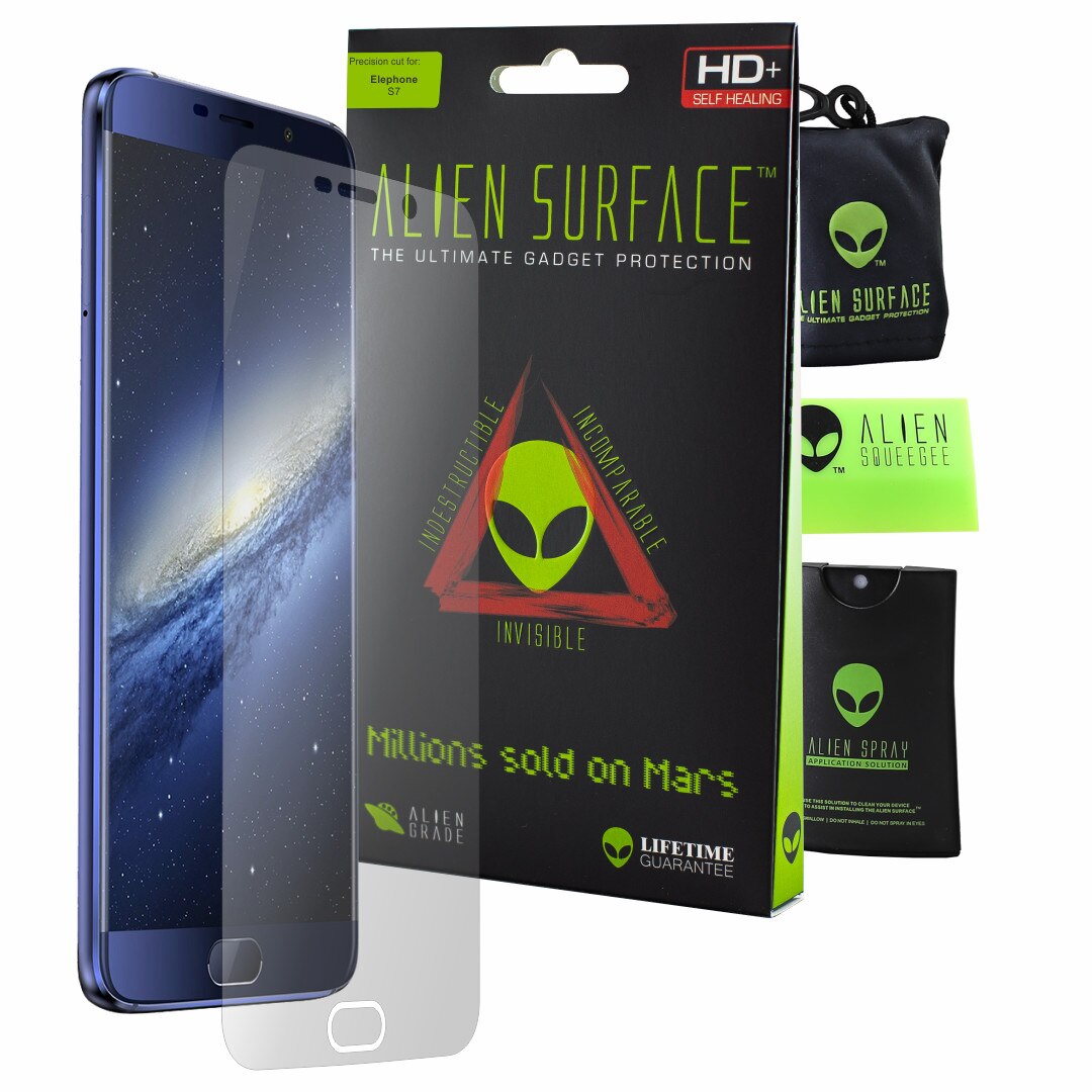 Folie Alien Surface HD, Elephone S7, protectie ecran + Alien Fiber cadou