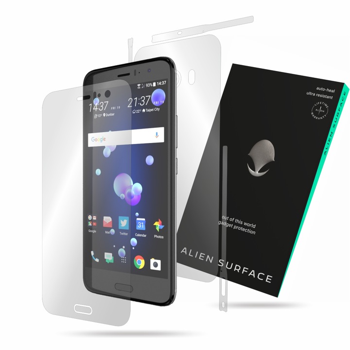 Folie protectie, compatibil cu HTC U11﻿, ecran, spate, laterale, Alien Surface