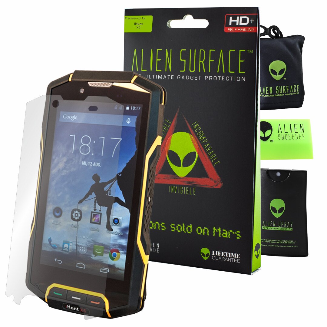 Folie Alien Surface HD, iHunt x6, protectie ecran + Alien Fiber cadou