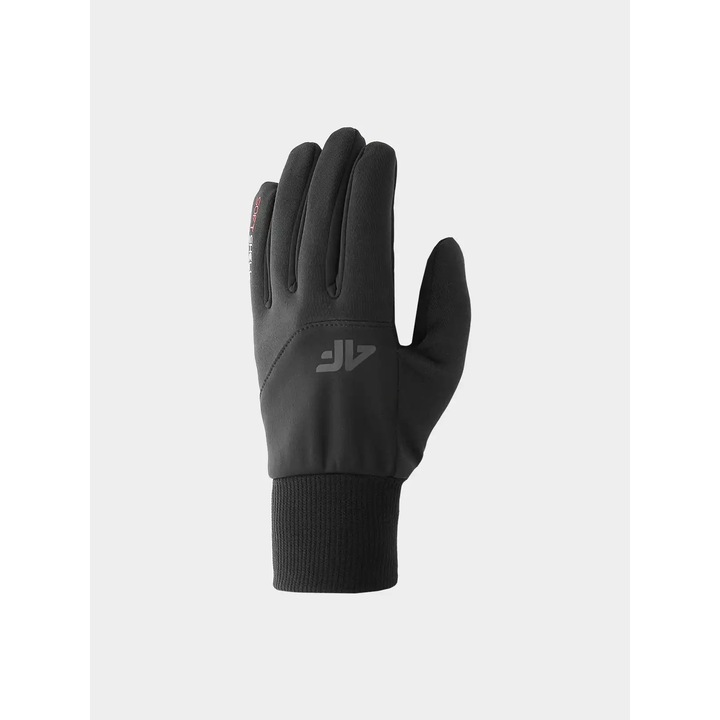 Manusi barbati, 4F, model U140, softshell, negru, sistem Touch Screen polidwqfester, Negru, One-Size