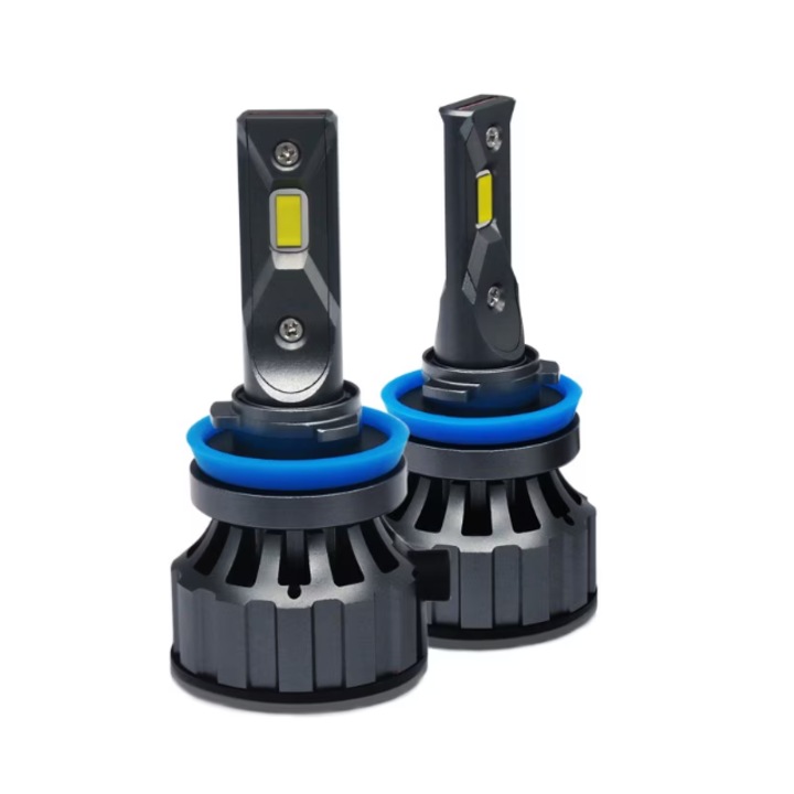 Set 2 becuri LED H11, Canbus, 120W, lumina alb-rece, 12000 lumeni, fara eroare, INELAG