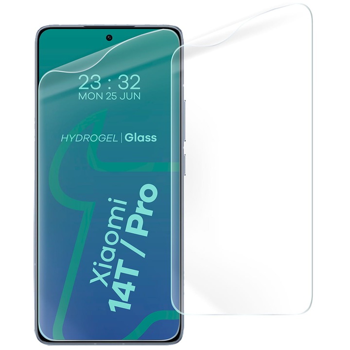 2x fólia Készlet Bizon Glass Hydrogel Screen kompatibilis Xiaomi 14T Pro / 14T, átlátszó