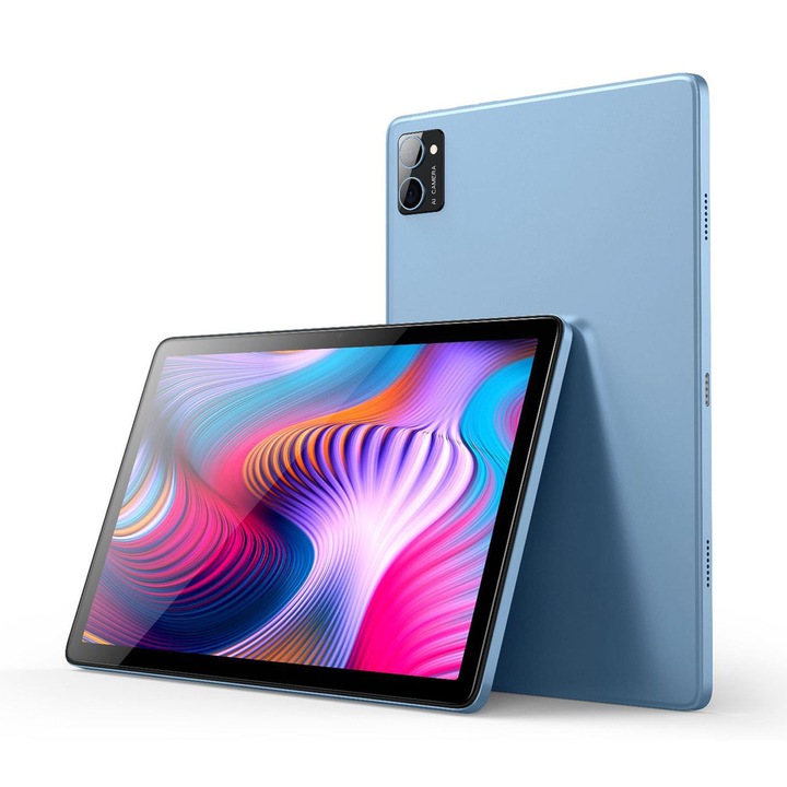 Tableta tactila de 10.1 inch, Android, G16, 12GB RAM, 512GB, 8 Core, GPS, 5000mAh, WiFi, Bluetooth, albastru