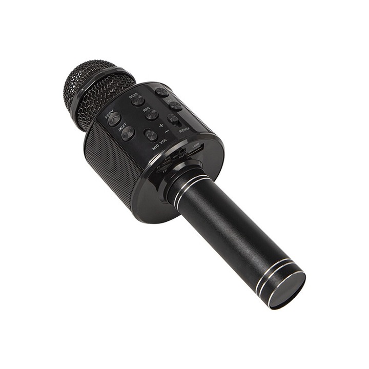 Vezeték nélküli karaoke mikrofon, Blow, 5W, Bluetooth, fekete, 1800 mAh akkumulátorral