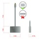 Mini DisplayPort към HDMI и VGA адаптер, PAKLIMCN, 4K, преносим, бял