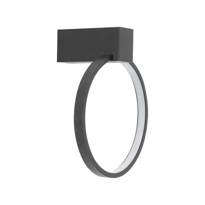 LED fali lámpa CIRCOLO, fekete, 4000K, 200 lm, magasság 23 cm - NOWODVORSKI