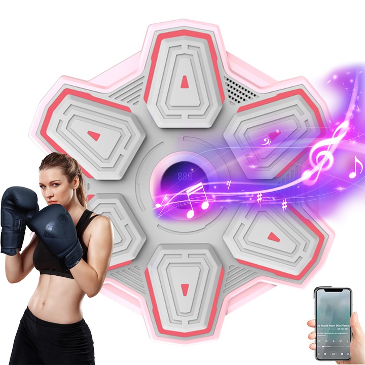 Интелигентна боксова круша с Bluetooth, LED дисплей за номера