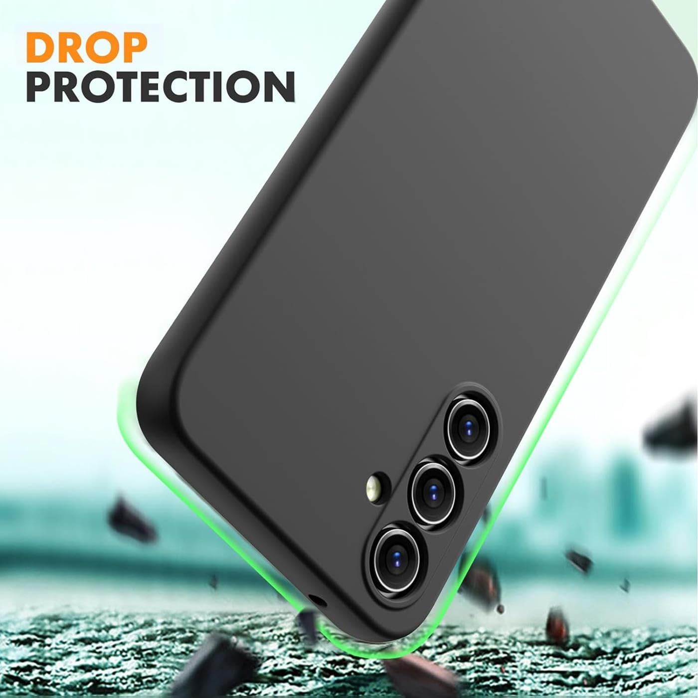 Husa Soft Touch, slim, ALC Mobile, anti soc, compatibila cu Samsung Galaxy S24 FE, Negru Tpu