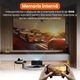 Videoproiector 4K, X6, Proiectinno, 16GB, Android 13 si Wi-Fi 2.4G/5G, Bluetooth 5.0, 12000 lumeni, auto-focalizare, audio Dolby, telecomanda smart, portabil, negru