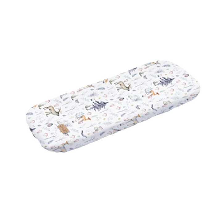 Cearceaf cu elastic pentru saltea de landou 35 x 80 cm Albero Mio 681119-1, Alb