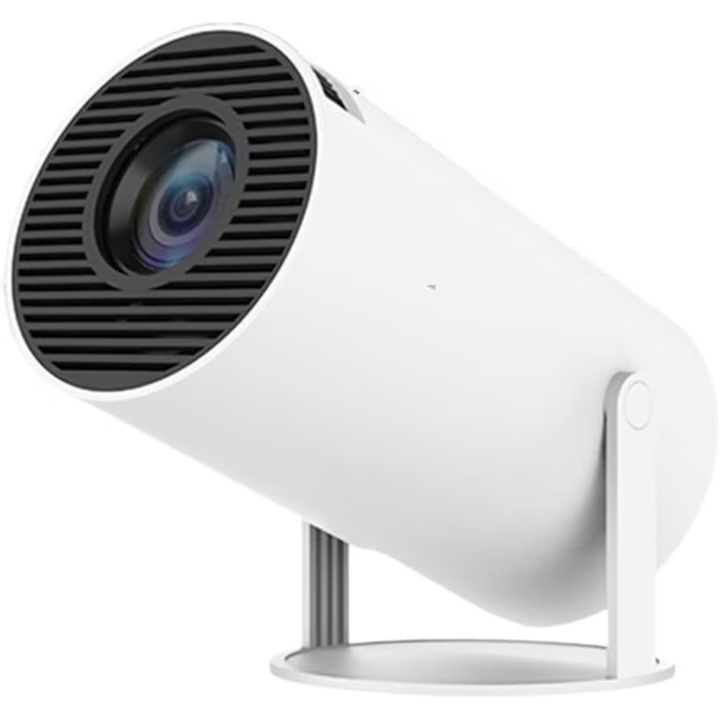 Интелигентен 4K VarioShop® преносим видео проектор, 1200 лумена, Wi-Fi 2.4/5G/BT4.1, Bluetooth 5.0, Android TV 11.0 операционна система, 180° ротация, автофокус, 1280x720p HD резолюция, четири ядра, HDMI/USB интерфейс, огледално отразяване Android/IOS
