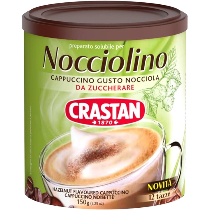 Cappuccino Crastan "Nocciolino" cu gust de alune fara gluten 150gr