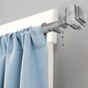 Galerie metalica, reglabila, 91-182 cm, pentru perdele/draperii, cu suporturi de fixare, model imitatie marmura, Argintiu