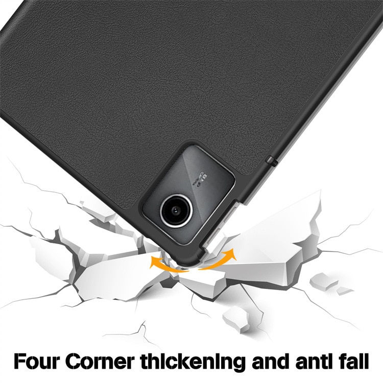 Carcasa de protectie pentru Lenovo Tab M11/Tab K11 LTE 11-inch 2024 TB330FU, suport subtire, carcasa de tableta Tri-Fold Hard Shell, suport auto Wake/Sleep, negru