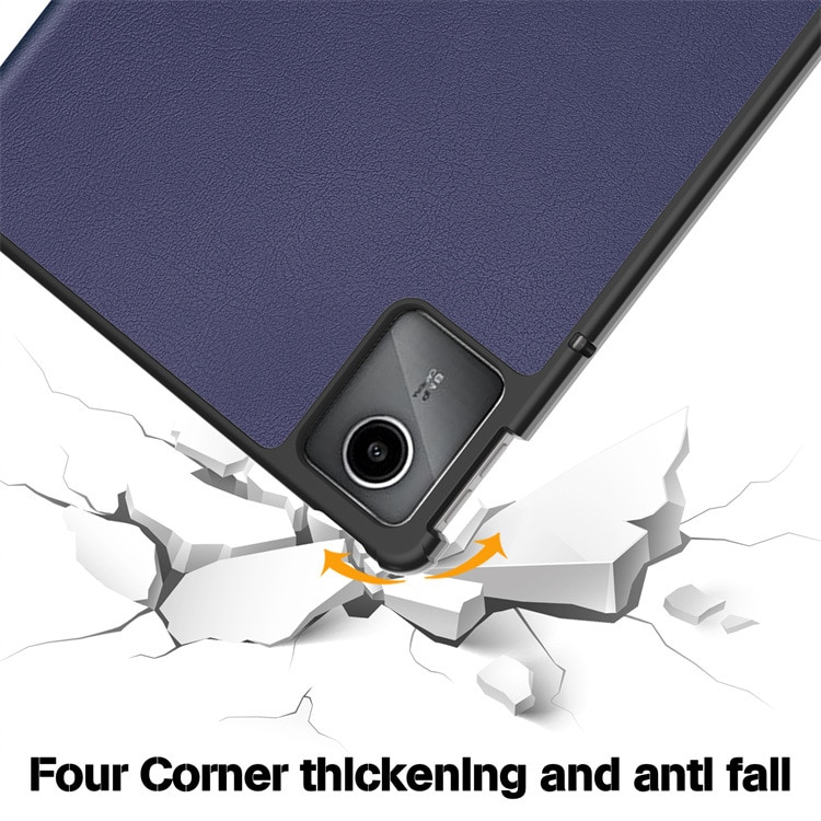 Carcasa de protectie pentru Lenovo Tab M11/Tab K11 LTE 11-inch 2024 TB330FU, suport subtire, carcasa de tableta Tri-Fold Hard Shell, suport auto Wake/Sleep, albastru