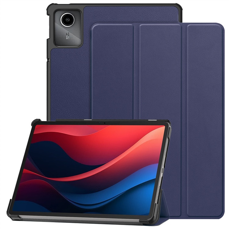Carcasa de protectie pentru Lenovo Tab M11/Tab K11 LTE 11-inch 2024 TB330FU, suport subtire, carcasa de tableta Tri-Fold Hard Shell, suport auto Wake/Sleep, albastru