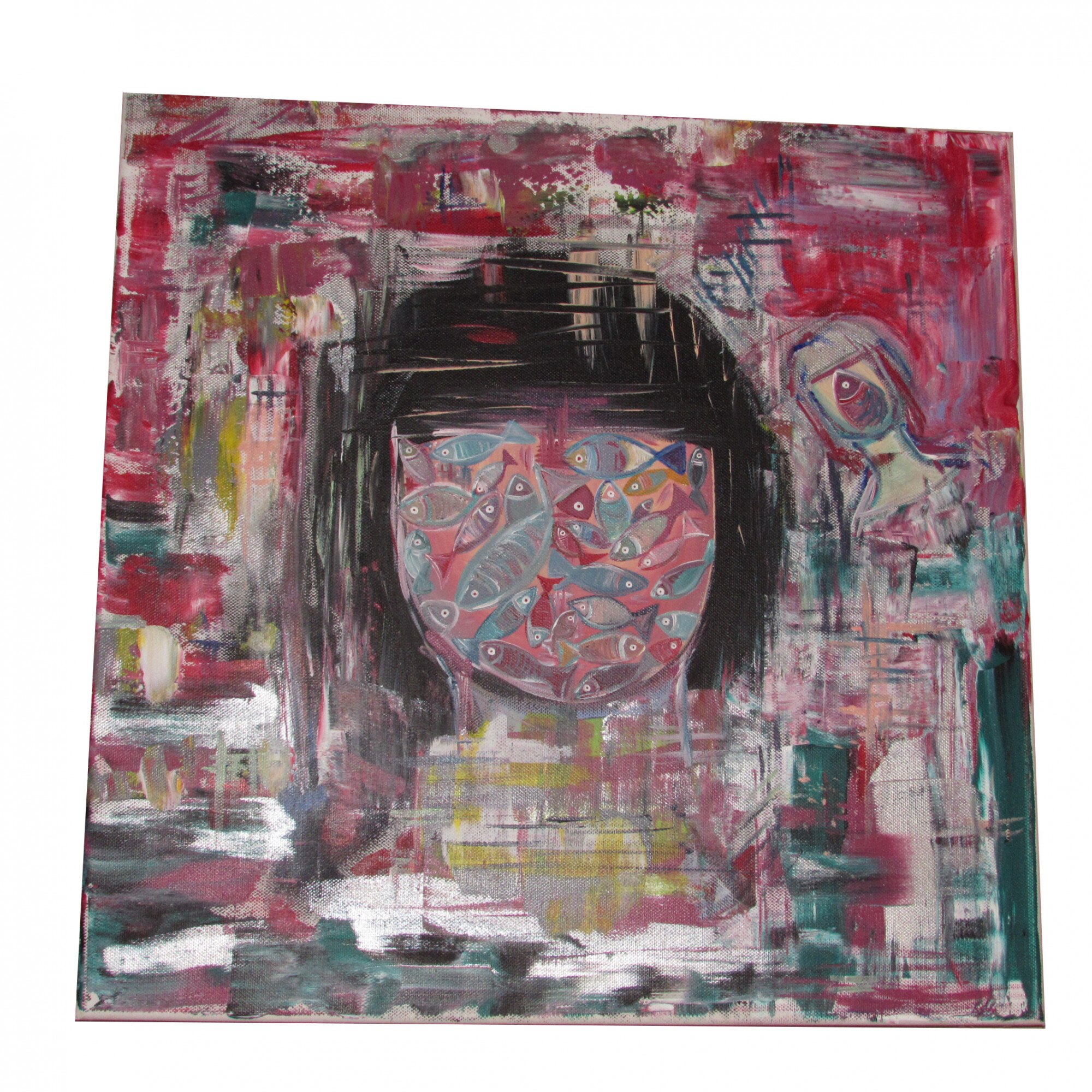 Tablou Abstract, 50x50 com, pictat pe panza