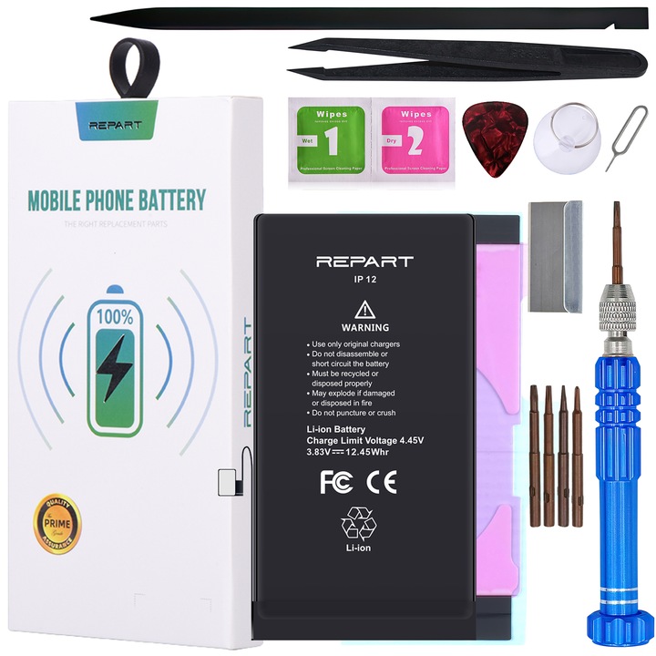 Baterie telefon, iPhone 12, 3250mAh, Li-ion, cu kit de unelte