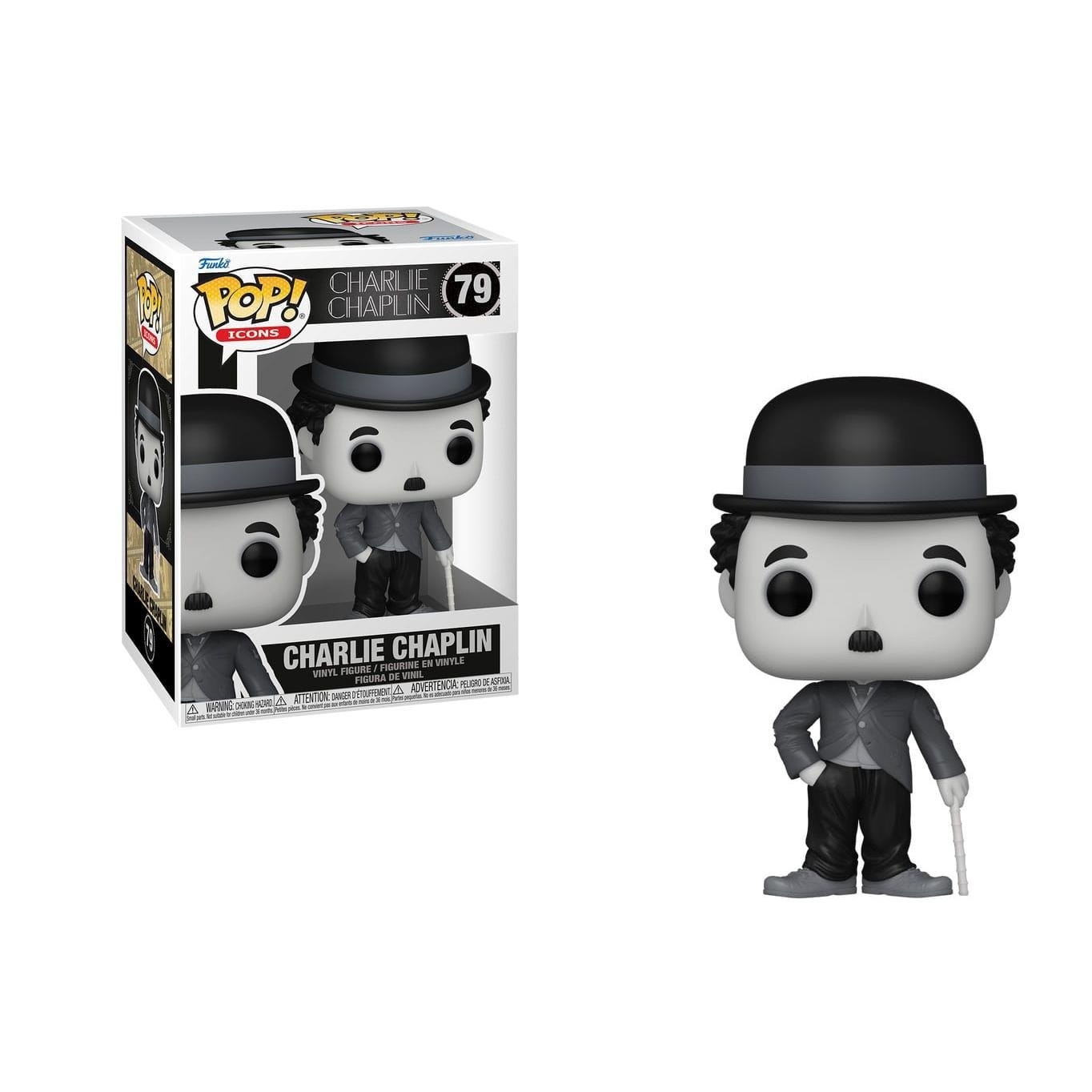 Figurina Funko Pop! Charlie Chaplin (79), 10 cm - eMAG.ro