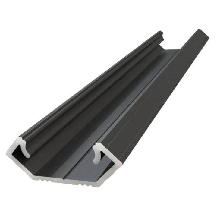 Profil din aluminiu pentru LED GLALU, AL12-GLC1-AB, 3030mm, negru