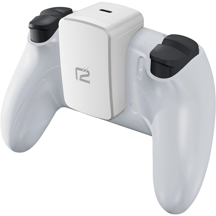 ready2gaming P5BATTERYPACK külső akkumulátor PS5 vezérlőhöz, 2000 mAh, 4 LED lámpa Fehér