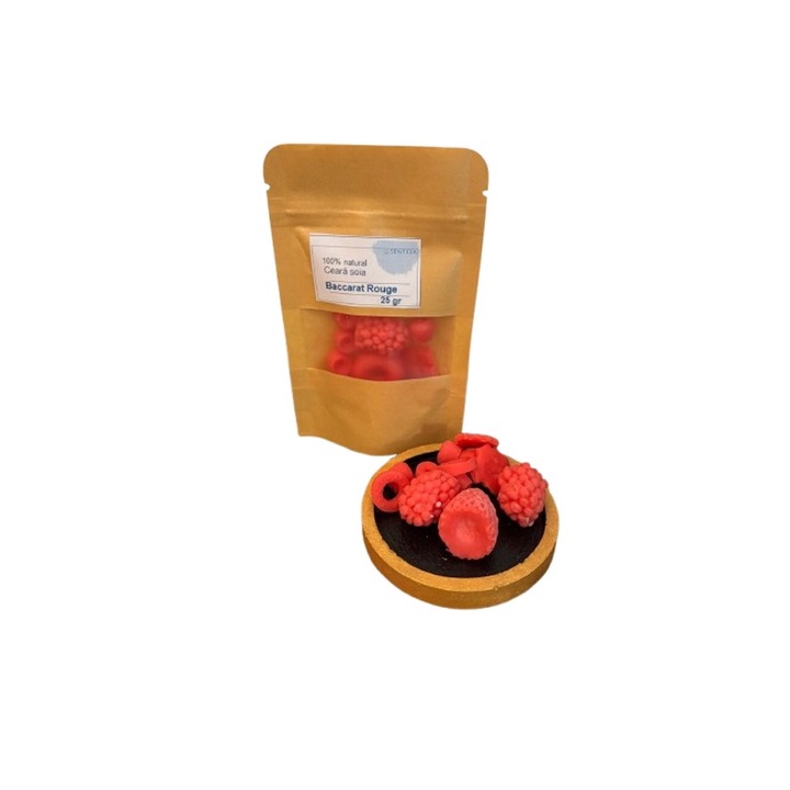 Set bucati de ceara de soia naturala, parfumata, aromaterapie, wax melts, parfum similar Baccarat Rouge pentru femei, 25 gr