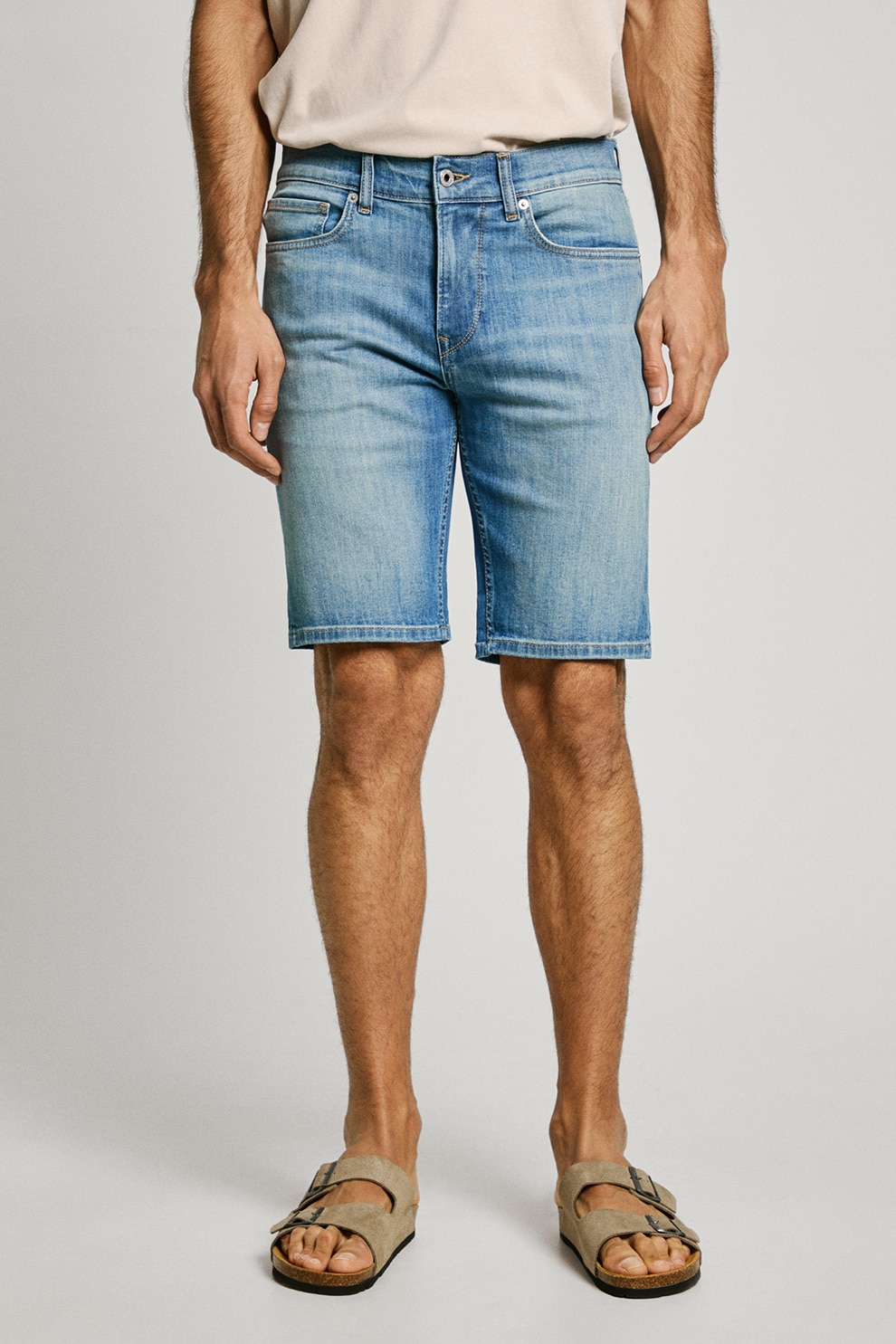 Pepe Jeans London, Blugi scurti, Albastru deschis, 32