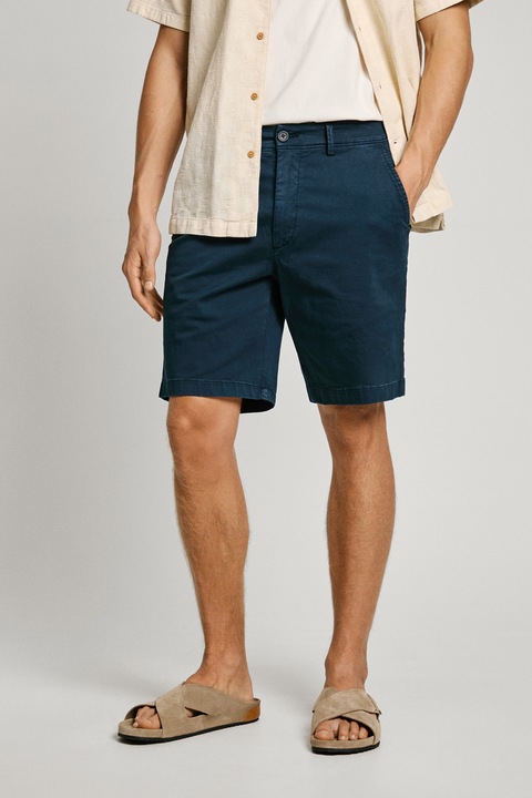 Pepe Jeans London, Bermude chino, Albastru ultramarin