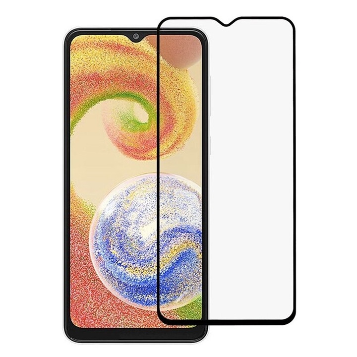 Фолио, Стъкло, съвместимо с Xiaomi Redmi 14C - ALC черен контур