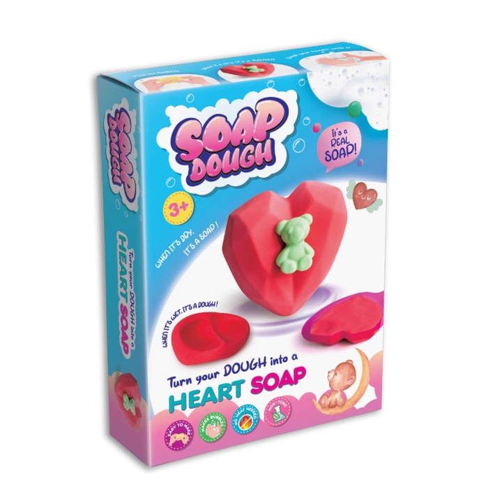 Творчески комплект Strigo "направи си сам сапун" червено сърце