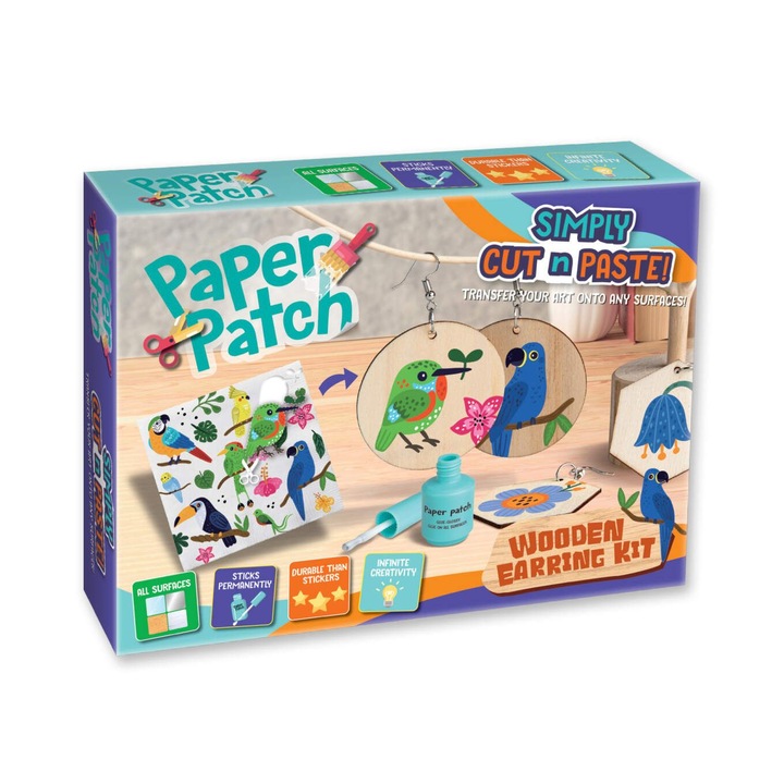 Strigo творчески комплект "paper patch" дървени обеци