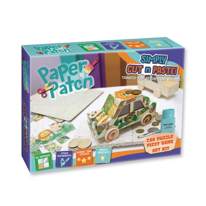 Strigo kreatív készlet dekupázs, persely autós puzzle