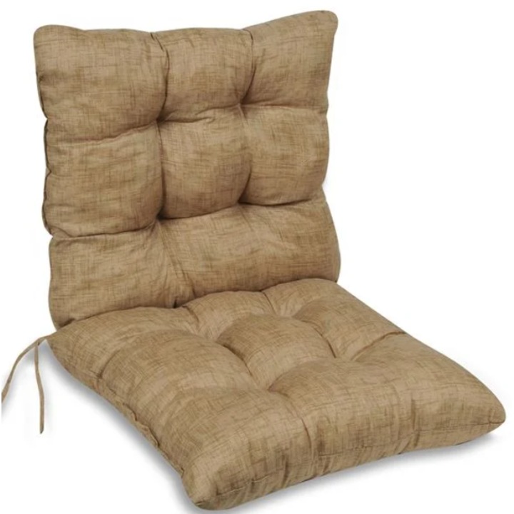 Perna Scaun cu Spatar Bej 100x50 cm