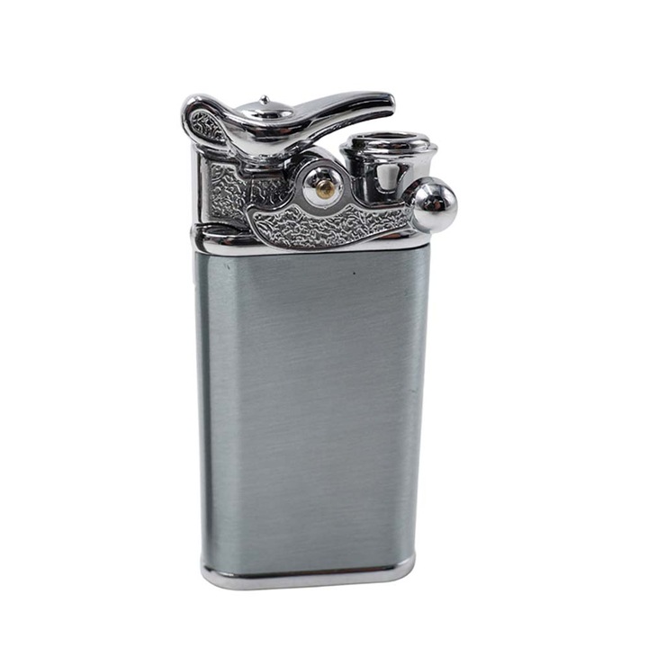 Bricheta Model Lampa Lui Aladin, Doua Flacari, Antivant, Reincarcabila, 8 cm, Gri, Dalimag