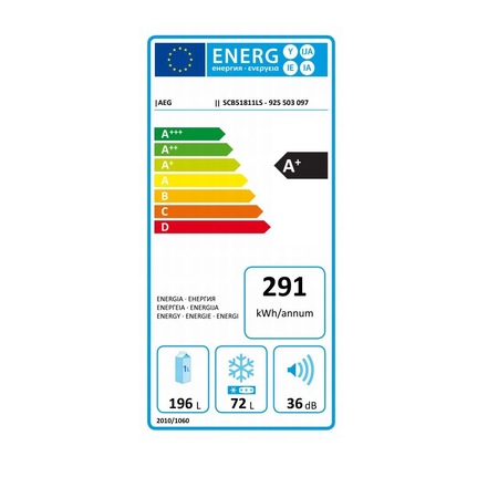 Combina frigorifica incorporabila AEG SCB51811LS, 268 l, Clasa A+, H 178 cm