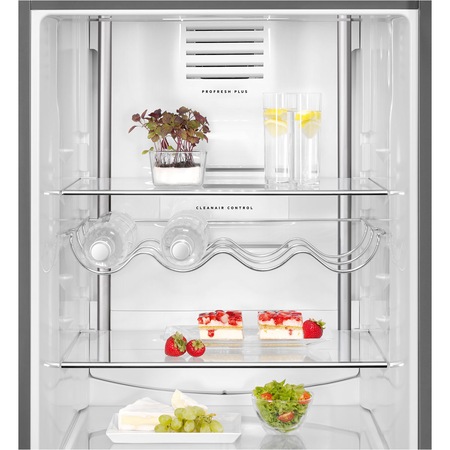 Combina frigorifica AEG RCB63326OX, 298 l, Clasa A++, No frost, Display LCD, H 185 cm, Inox antiamprenta