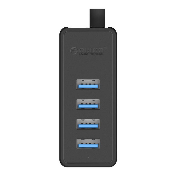 Orico W5P-100 USB хъб, 4x USB 3.0, черен, 77.4x31.5x22mm