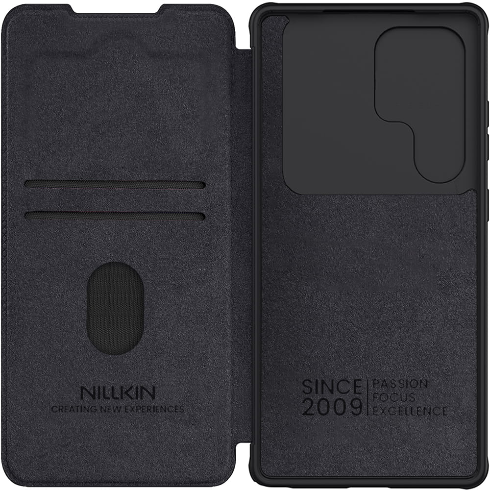 Husa Nillkin Qin Pro pentru Samsung Galaxy S25 Ultra, negru