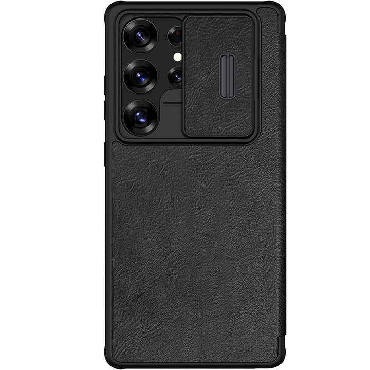 Husa Nillkin Qin Pro pentru Samsung Galaxy S25 Ultra, negru