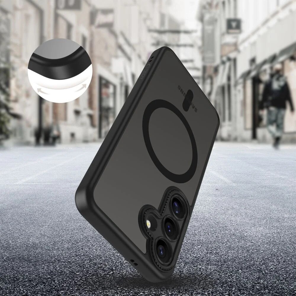 Carcasa TECH-PROTECT MagCam MagSafe compatibila cu Samsung Galaxy S25 Matte Black