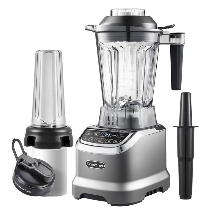 Блендер AMZCHEF ZM5003-GA, 1800W, 1.85 l, сив, 600 ml