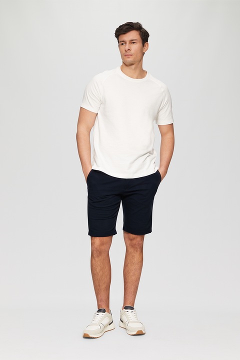 s.Oliver, Bermude chino cu model uni, Bleumarin