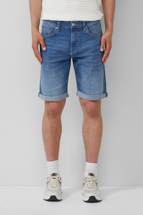 QS, Blugi scurti regular fit, Albastru