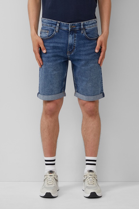 QS, Blugi scurti regular fit, Albastru inchis