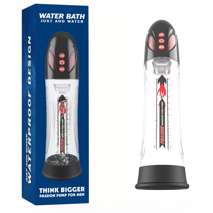 Автоматична секс помпа Night Fantasy, За уголемяване на пениса, Модерен дизайн, Водоустойчив, 31.5x7.5 см